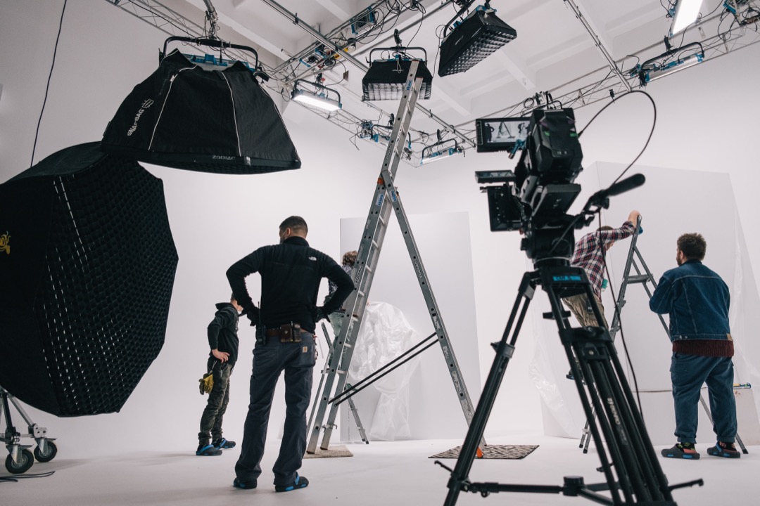 Studio lighting and camera setup