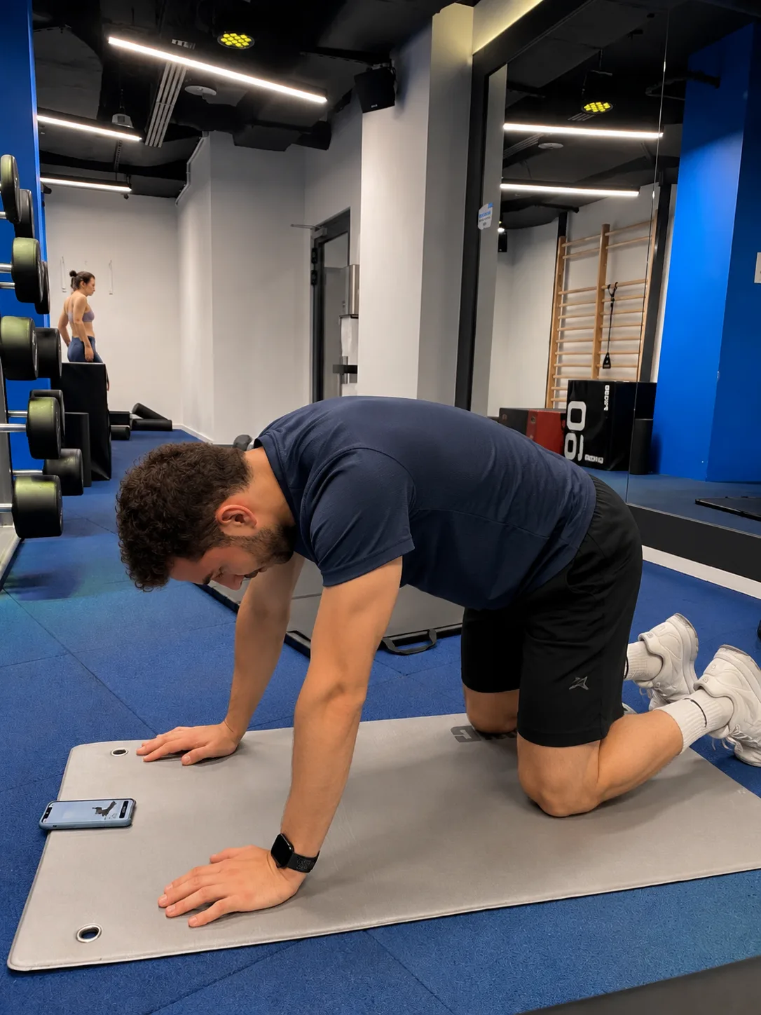 Zing Lab — participant following a workout mid-session
